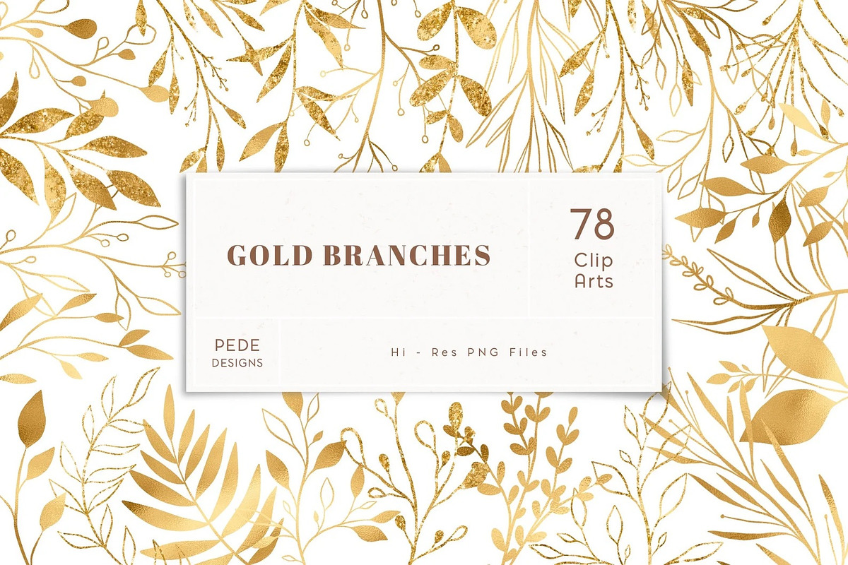 Gold Textures & Elements Bundle, a Texture Graphic by PeDe Designs (Photo 5 of 11)