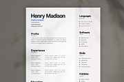 Simple Minimal Resume CV, a Resume Template by Saman Osama (Thumbnail 1 of 2)