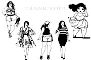 50 fashion body positive girls, a Decorative Illustration by AnastasiyaOleynik (Thumbnail 6 of 6)