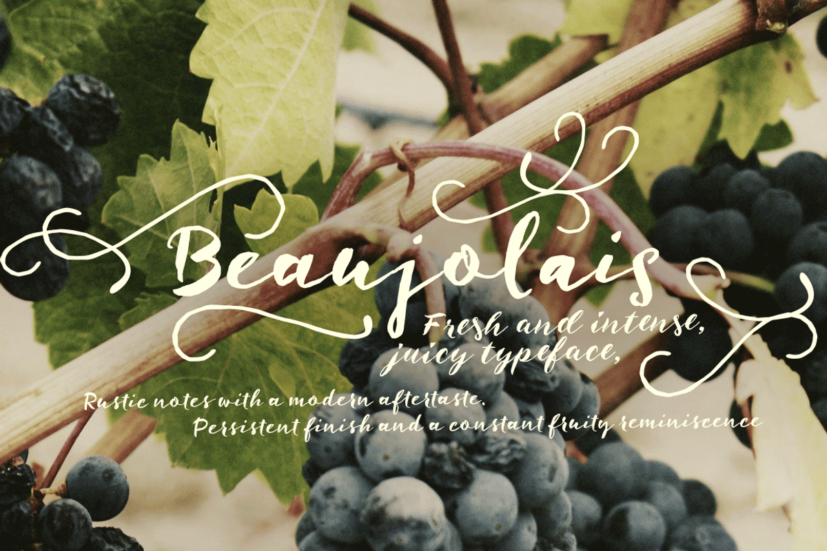Beaujolais font pair + extras