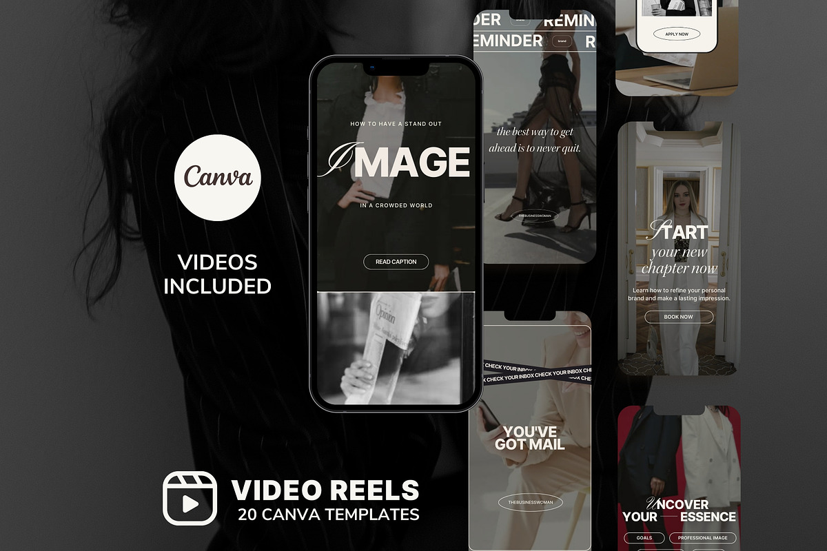 Business woman video Reels canva, a Social Media Template by Studio Suvelle (Photo 1 of 6)