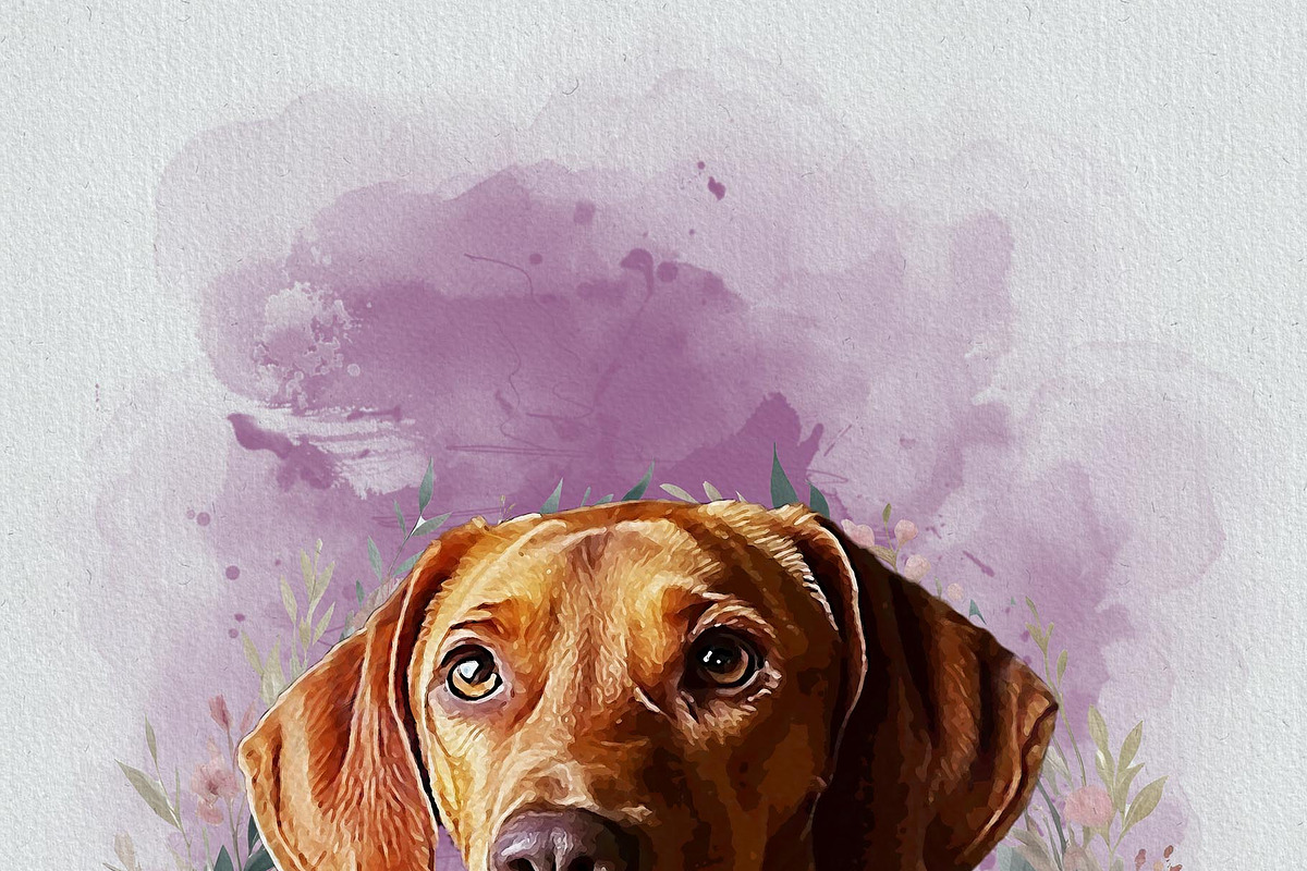 Flower Custom Watercolor Pet Art, an Action Add-On by MRI STUDIO (Photo 23 of 23)