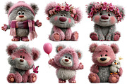 Whimsical Easter Teddy Clipart, an Illustration by Pixels.Craft (Thumbnail 4 of 5)