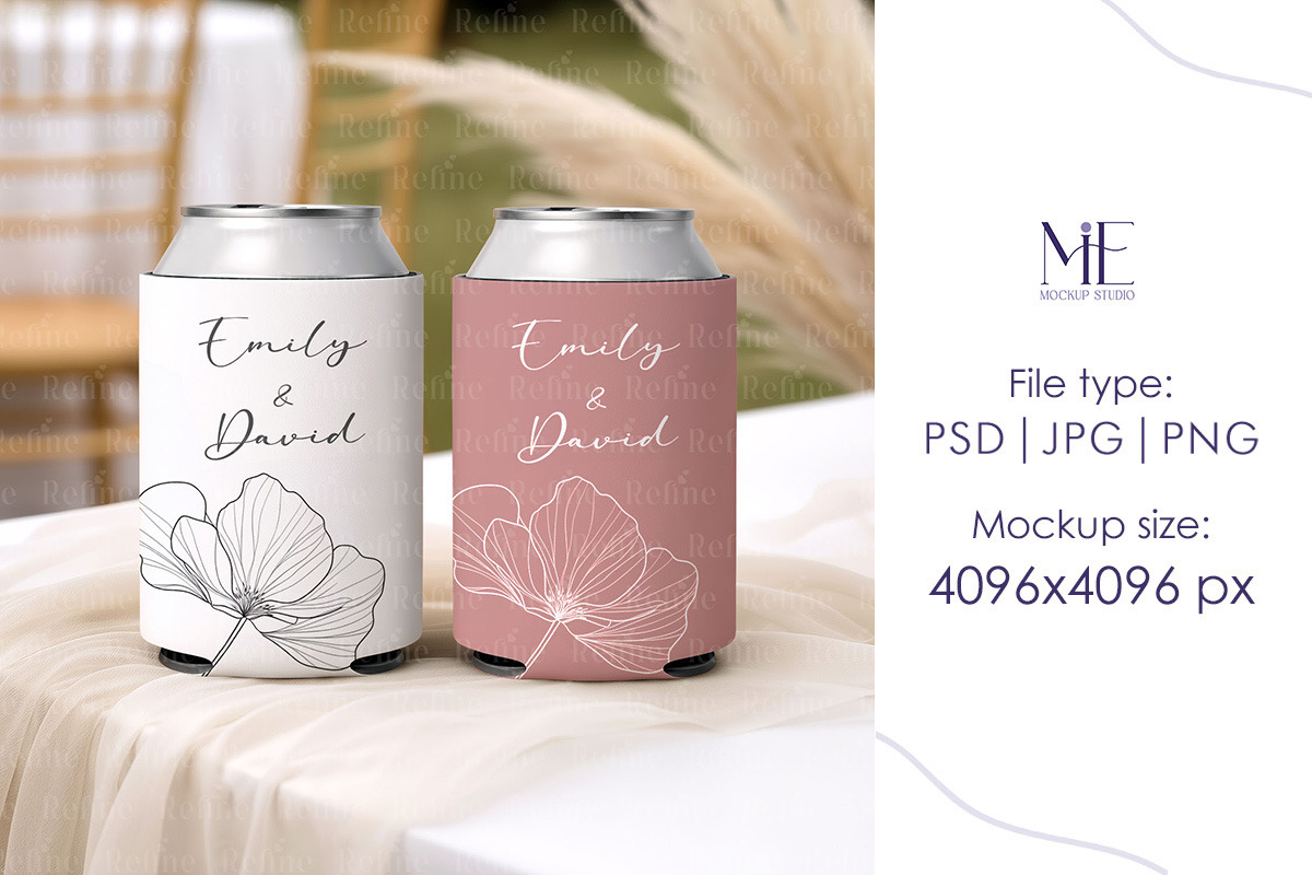 Two Can Cooler Mockup Drink Holder, a Cups & Container Mockup by Mie Mockup Studio (Photo 3 of 8)