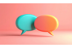 Colorful speech bubbles on pink, a Background Photo by Igor Tichonow
