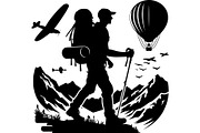 Hiking Adventure Scene Bundle, an Object Graphic by Designer_Momina (Thumbnail 13 of 13)