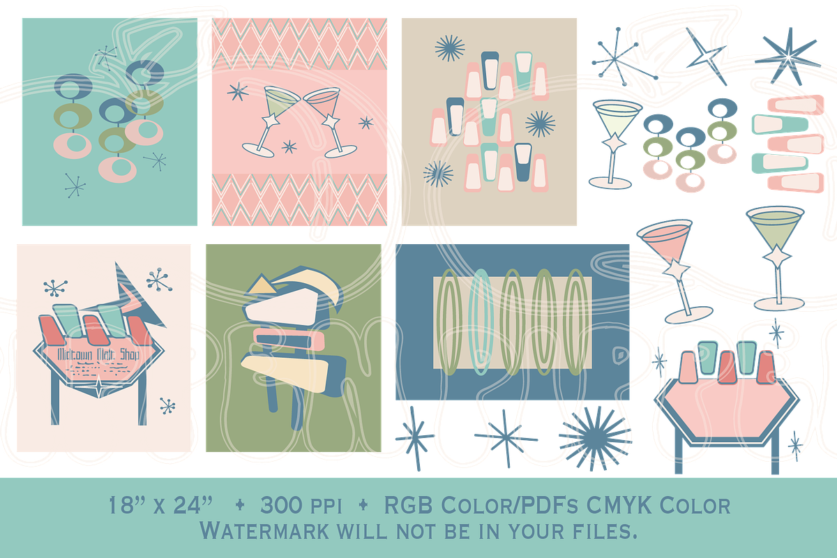 Mid Century Patterns & Posters, a Pattern Graphic by Blynn Pippen (Photo 3 of 10)