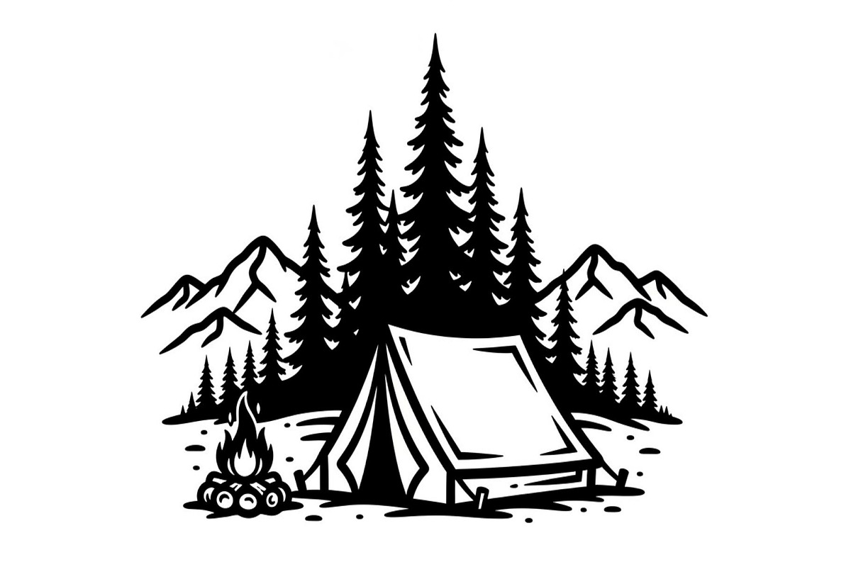 50 Camping Mountain Vector Bundle, an Illustration by jahid234 (Photo 31 of 51)