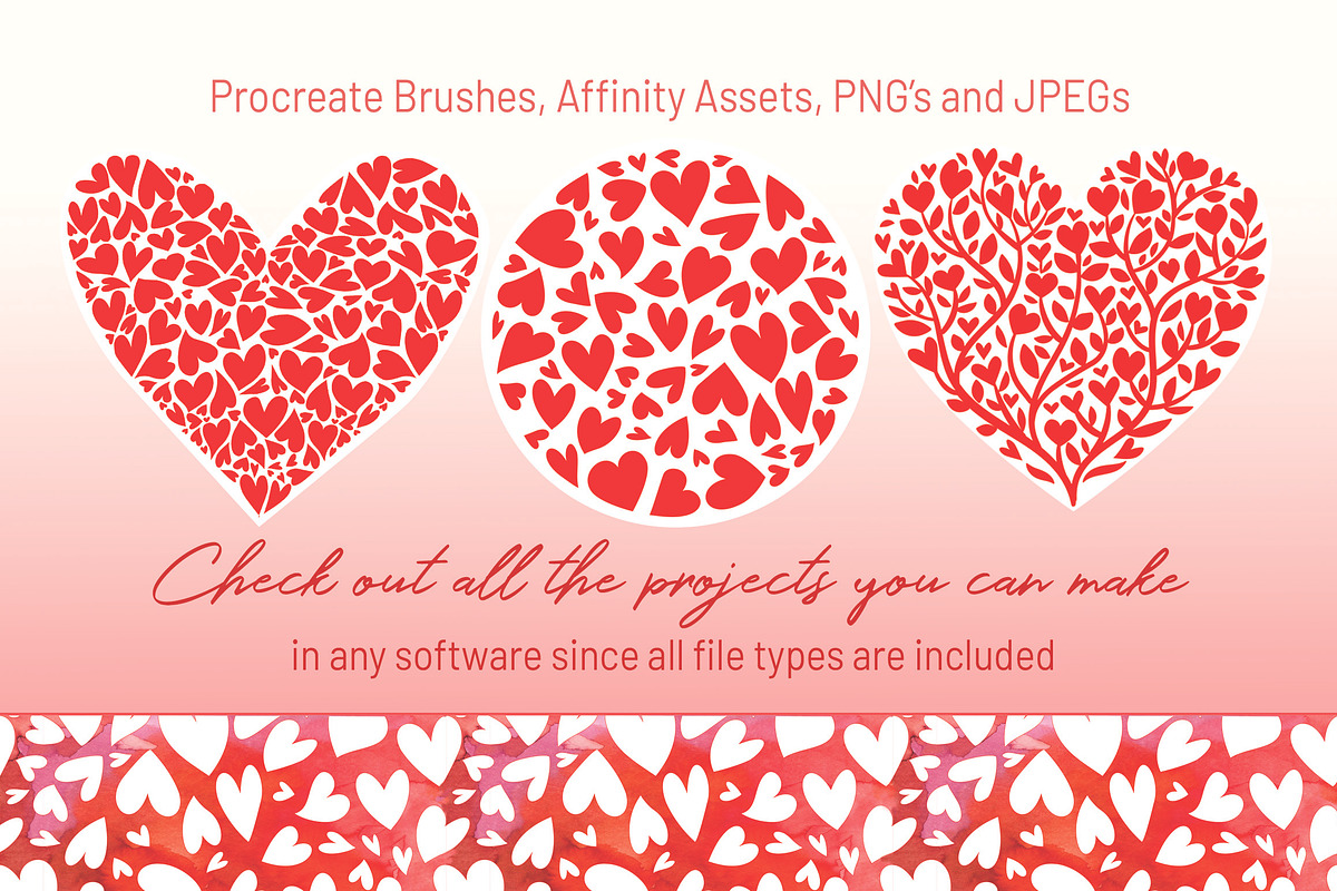 Line Art Hearts Procreate/Affinity, a Brush Add-On by DeloresArt (Photo 14 of 14)