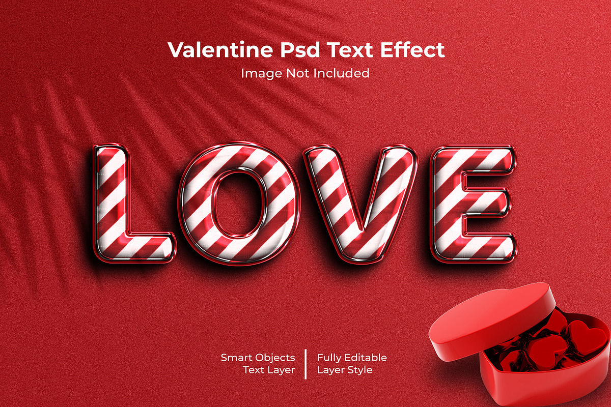 Valentine Psd Text Effect Mockup, a Layer Style Add-On by zahidhossainalif (Photo 1 of 3)