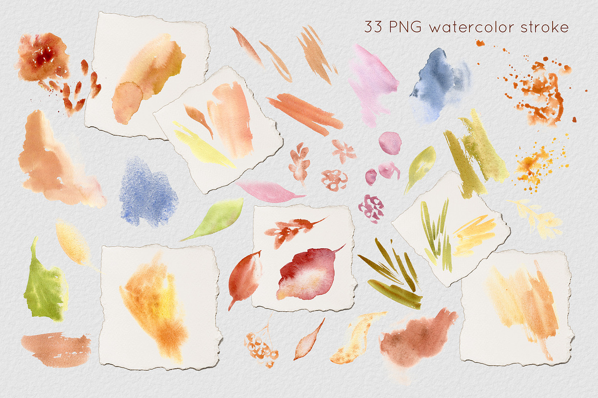 Autumn flowers watercolor clipart, an Illustration by Kate Lanbina (Photo 15 of 22)
