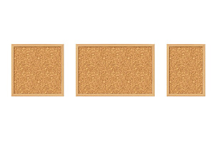 Cork boards, vector set, a Decorative Illustration by Vector Tradition