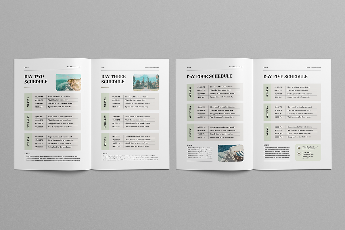 Travel Itinerary Book, a Magazine Template by Leaflove (Photo 3 of 9)