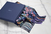 170x50 Woven Fringed Scarf Mockup, a Mask Mockup by creatsy5 (Thumbnail 5 of 11)