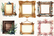Wooden Frame Sublimation Clipart, an Illustration by DreamCafeArt (Thumbnail 2 of 5)
