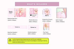 Blush Pink Shopify Website Banners