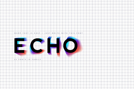 Echowarp. OTF-SVG family., a Symbol Font by Luxfont