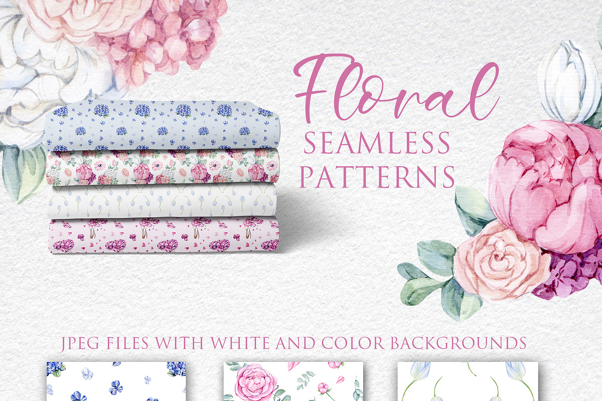 Watercolor Gentle Pastel Flowering, an Illustration by S_ARTLOVE (Photo 5 of 7)
