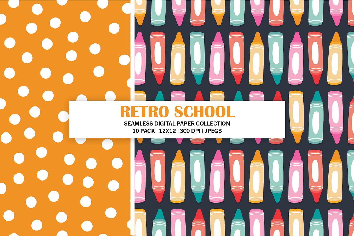 Retro School Seamless Patterns, a Pattern Graphic by Alanna Messina Design Co (Photo 4 of 9)