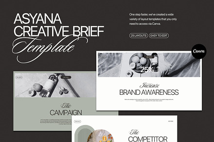 Asyana - Creative Brief Template, a Presentation Template by Creavora