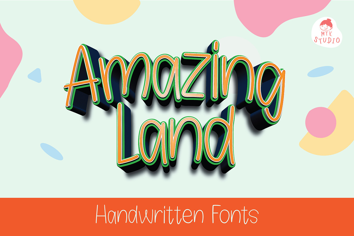 AmazingLand, a Handwritten Font by MTK Studio (Photo 1 of 6)