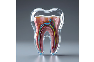 Transparent tooth model showing, an Illustration by tilialucida
