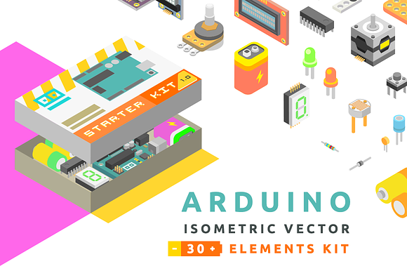 Isometric Vector Arduino Starter Kit