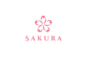 Sakura icon template illustration