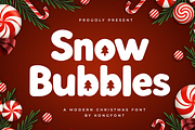 Snow Bubbles - Modern Christmas Font, a Handwritten Font by overlaytemplates (Thumbnail 1 of 5)