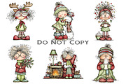 Christmas Grandma Clipart, an Illustration by Craft Nest (Thumbnail 3 of 8)