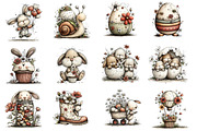 Whimsical Easter Spring Clipart, an Illustration by Dream Creation (Thumbnail 3 of 5)