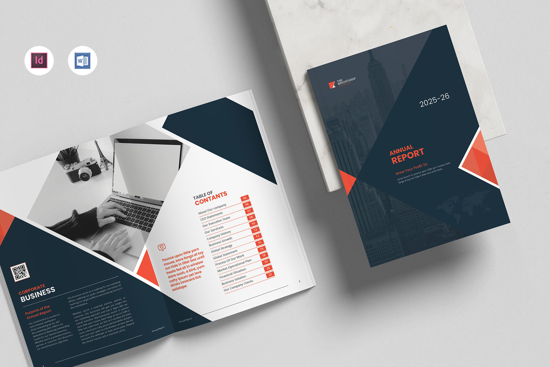 Annual Report | InDesign & MS Word