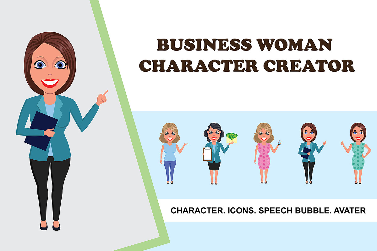 Business Woman Character Creator, a Work Illustration by Art Zooted (Photo 1 of 3)