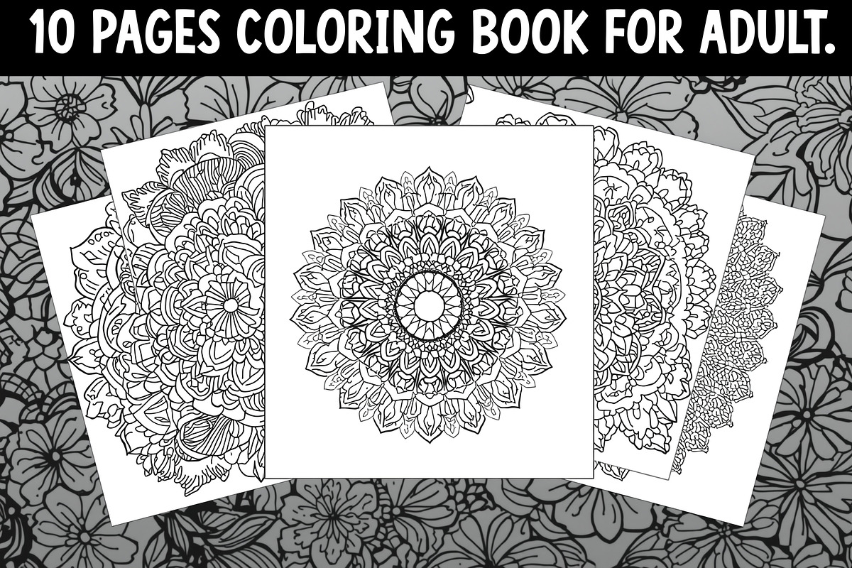 Mandala Coloring Pages Bundle, an Illustration by Artivon (Photo 1 of 11)