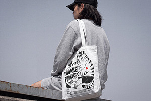 White Tote Bag Mockup, a Household Mockup by Designer Dude