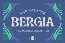 Bergia – Decorative Sans Serif Font