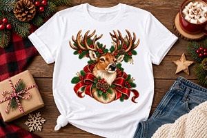 Reindeer Christmas PNG, a Seasonal Illustration by Watercolor design