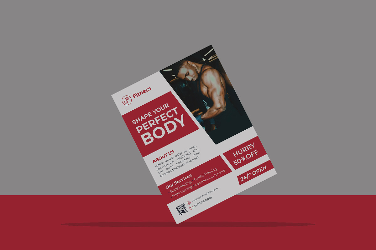 Fitness and Gym Flyer, a Flyer Template by Lakhan1998 (Photo 3 of 3)