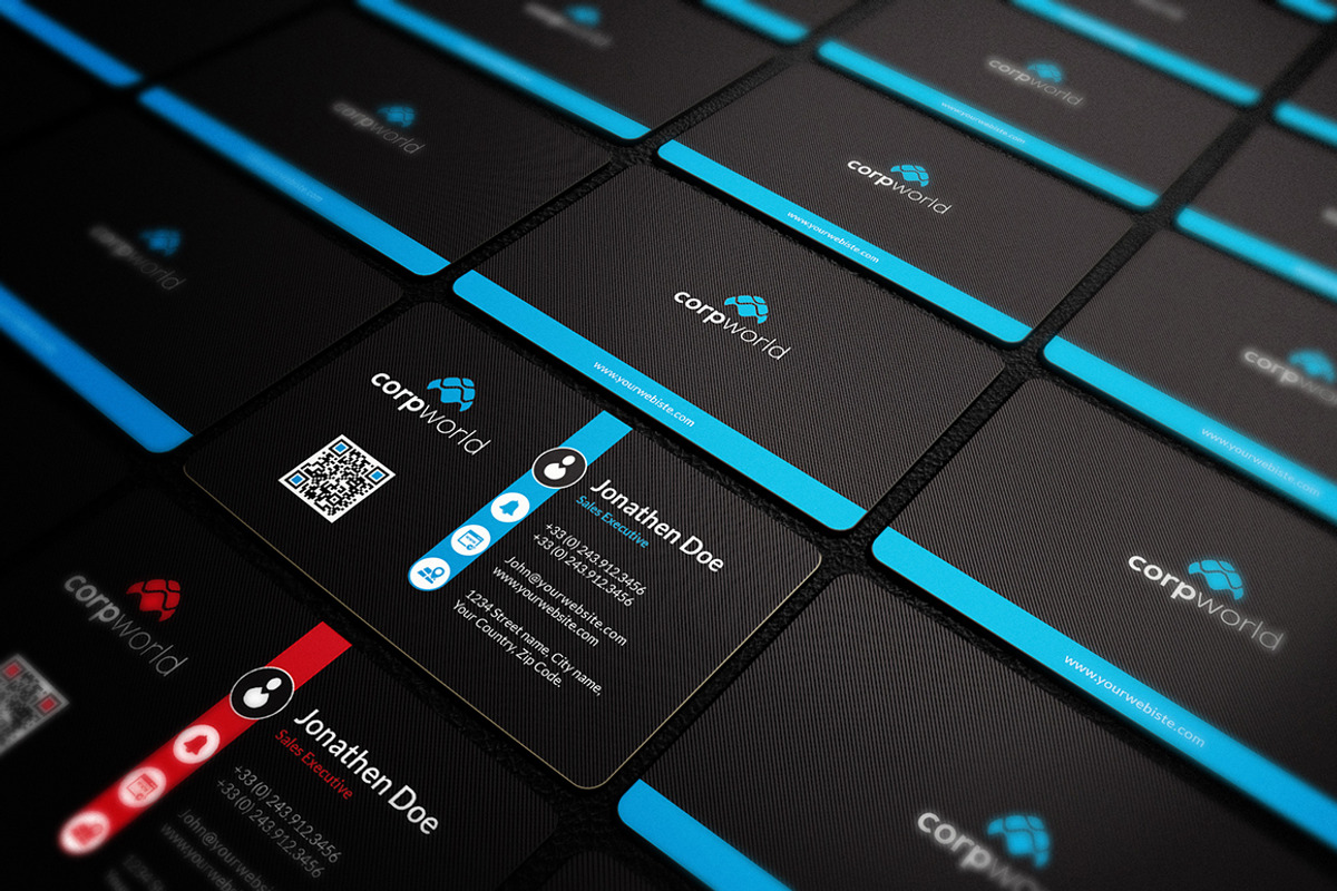 100 Modern Business Card Bundle, a Business Card Template by GraphicsEgg (Photo 20 of 102)