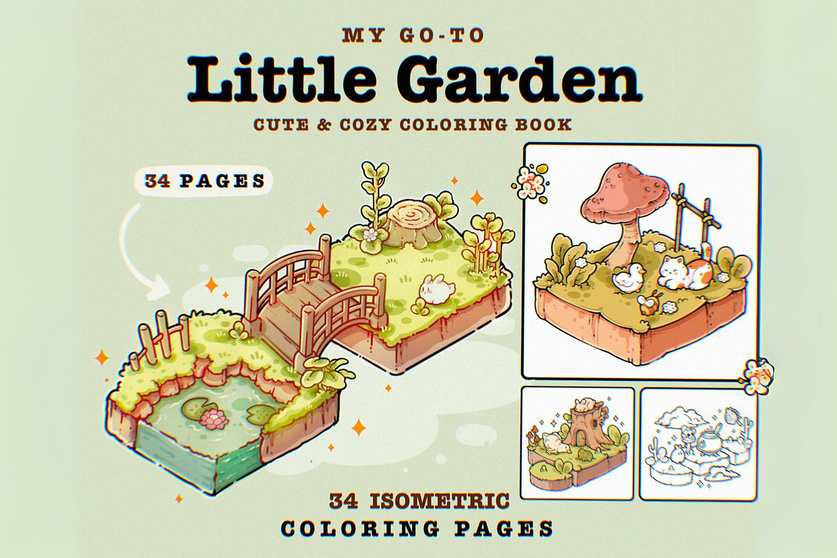 My Go-To Little Garden Coloring Page, a Graphic by TheDoodleSweets (Photo 1 of 4)