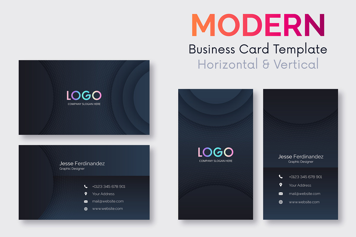 Modern 50 Business cards Bundle, a Business Card Template by M6 Gallery (Photo 47 of 52)