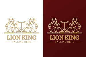 Luxury Lion Badge Logo Design Icon, a Branding & Logo Template by Morvana Crew