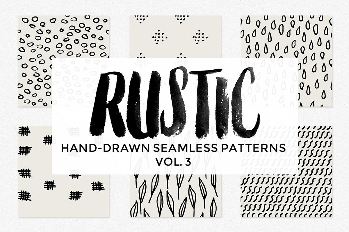Rustic Hand Drawn Patterns Vol 3, a Pattern Graphic by Hello Brio (Photo 1 of 8)