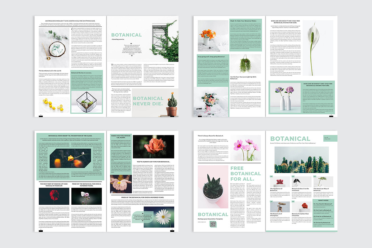 Botanical Newsletter Template, a Stationery Template by Amit Debnath (Photo 6 of 7)