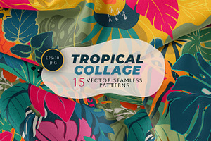 Tropical Collage Vector Collection