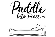 Paddle Into Peace Canoe Line Art, an Object Illustration by Ghagra (Thumbnail 2 of 6)