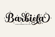 Barbiela Script, a Script Font by Bosstype Studio (Thumbnail 1 of 7)