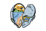 the beach in my mind, a Person Illustration by gunaonedesign (Thumbnail 1 of 5)