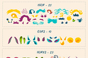 Monster Creator - AI/EPS/PNG, a Graphic by Mallinka (Thumbnail 6 of 11)