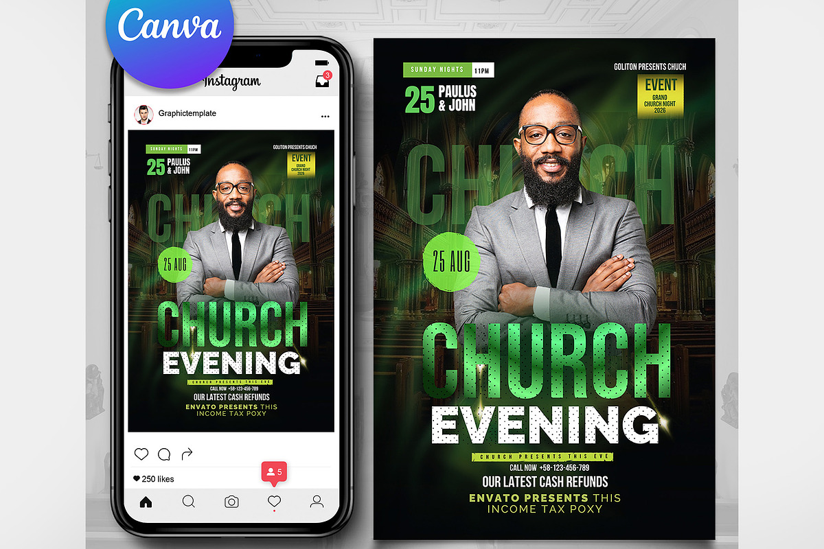 Church Canva Templates, a Social Media Template by Design Up (Photo 2 of 5)